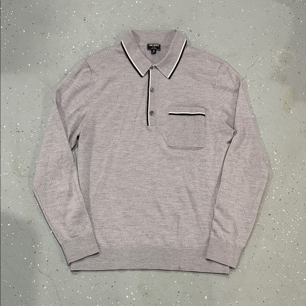 Todd Snyder Heather Gray Polo Shirt